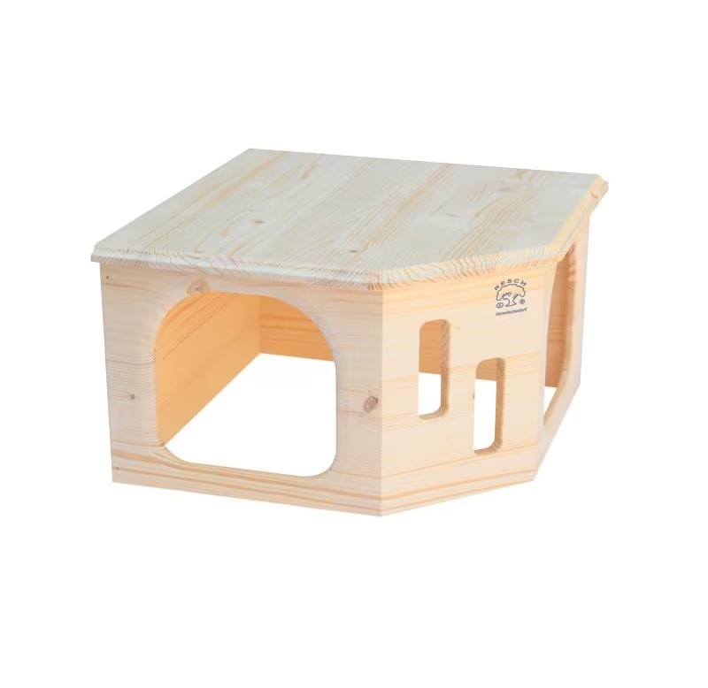 Maison d'angle grande pour lapins