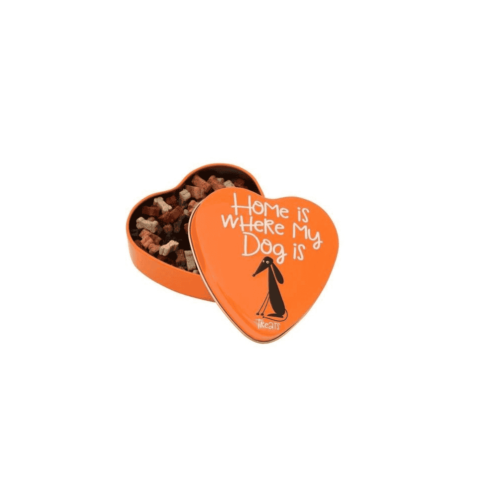 Dog treats in the heart "Home is where my dog is"