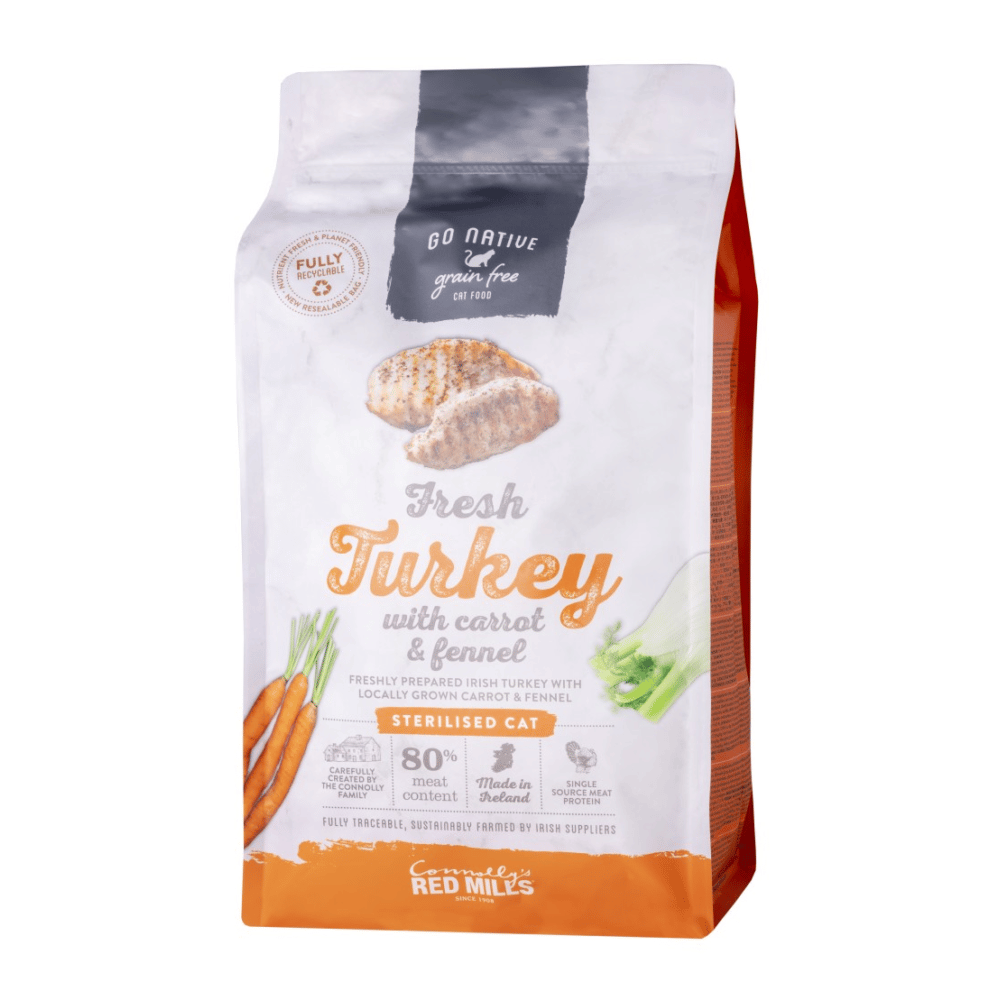 Adult Sterilized Cat with Fresh Turkey Dry Food
