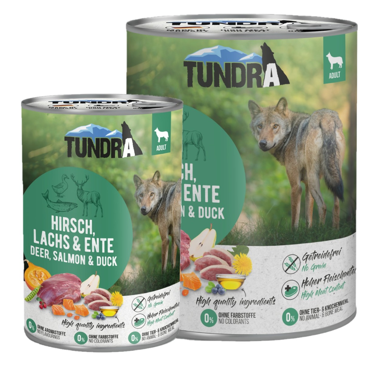 Dog Hirsch, Lachs & Ente - Dose