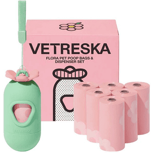 Kotbeutelspender Set Flora, 7 Rollen