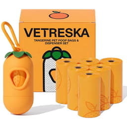 Kotbeutelspender Set Tangerine, 7 Rollen