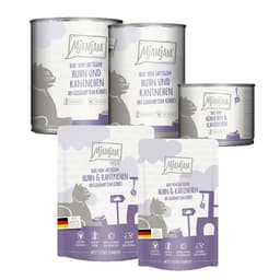 DUO von saftigem Hühnchen & Kaninchen an gedämpftem Kürbis (poulet, lapin & courges)