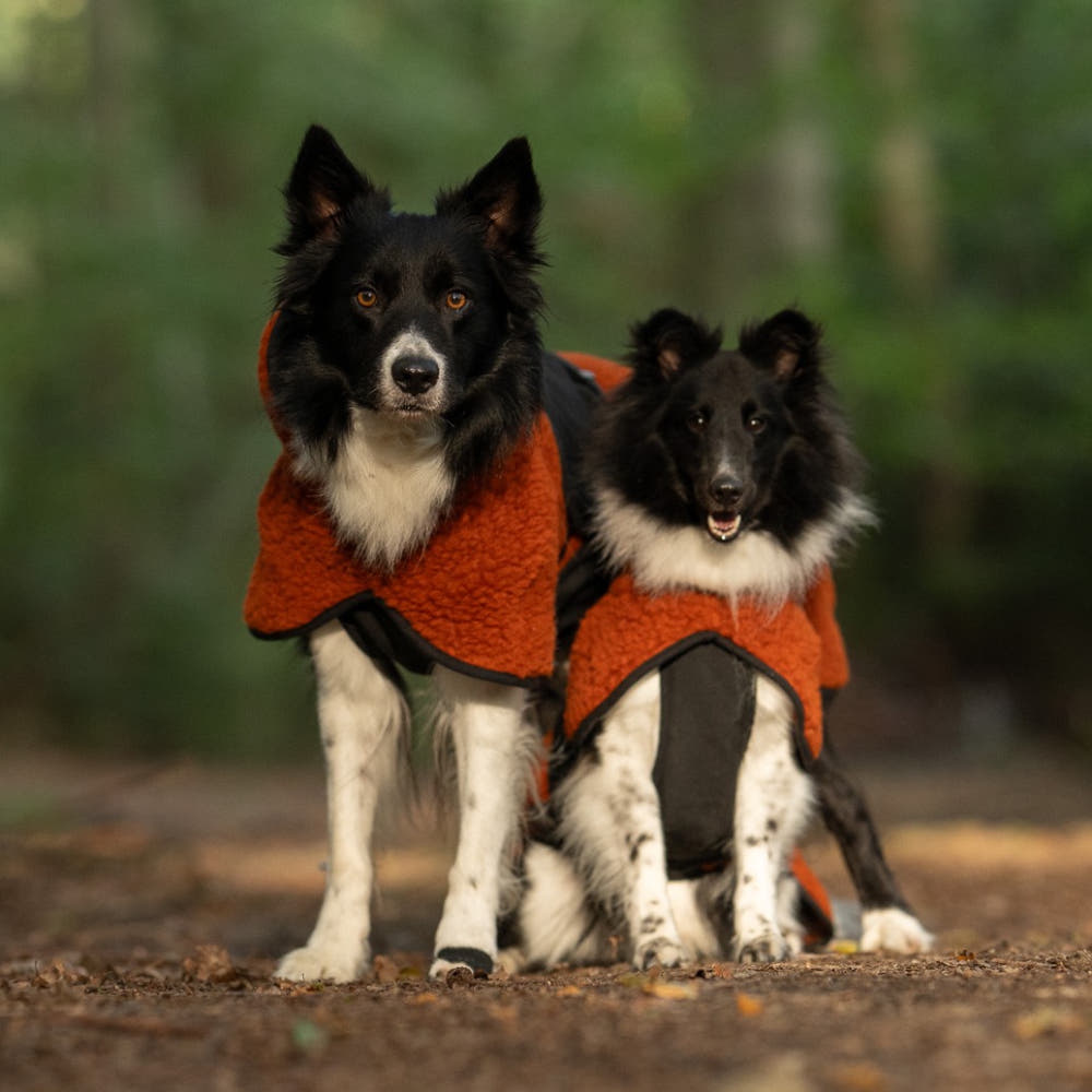 Manteau en laine Hybrido orange brûlé