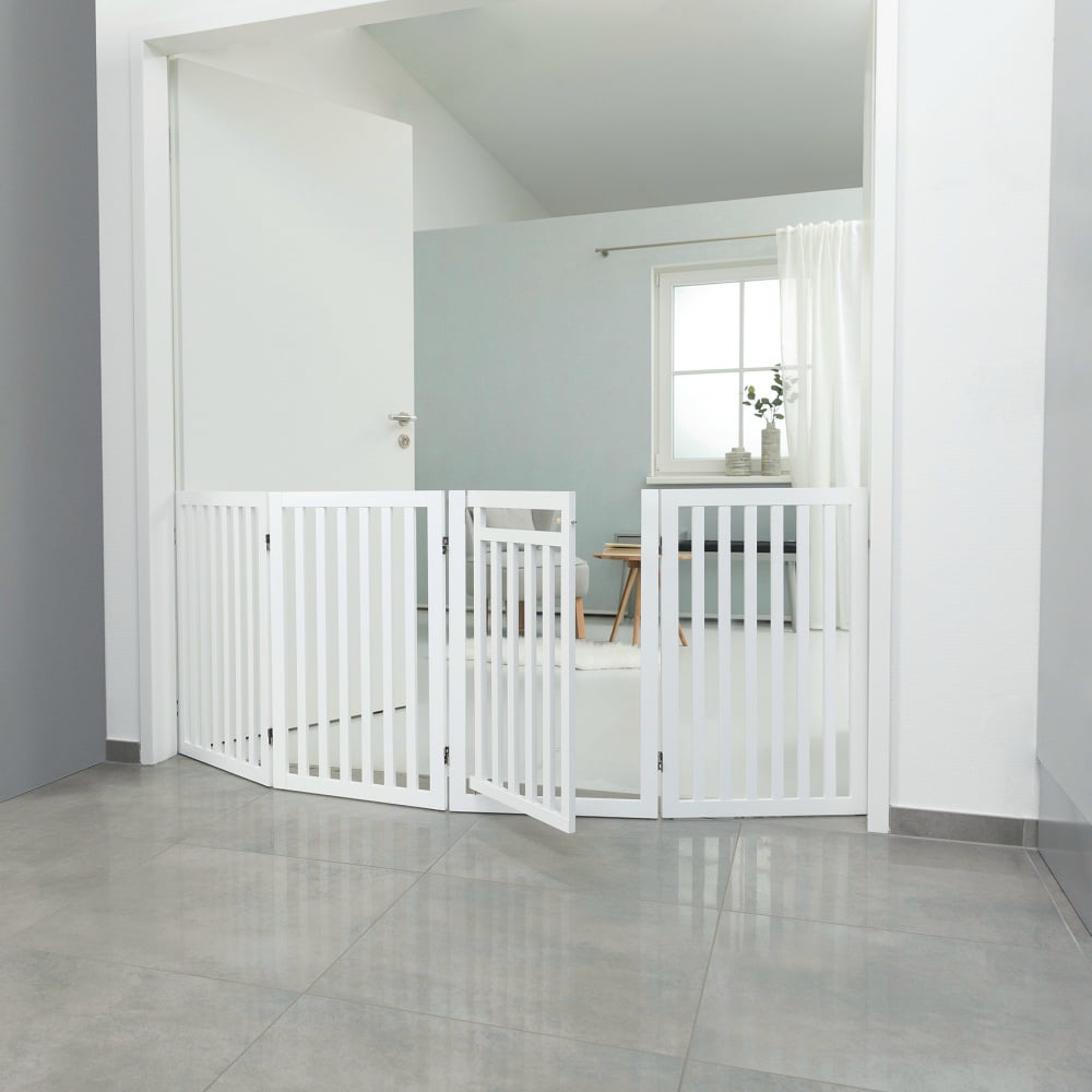 Dog barrier fence, 4-part, with door