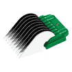 Snap-on metal attachment combs