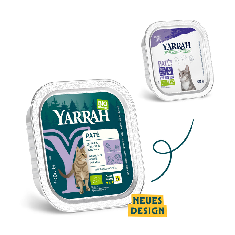 Organic paté with chicken and turkey for cats - tray