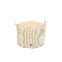 Hundekorb Louis Striped Canvas taupe/weiss