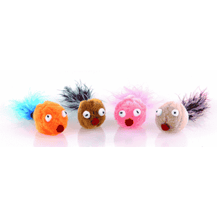 Balle en peluche avec plume
