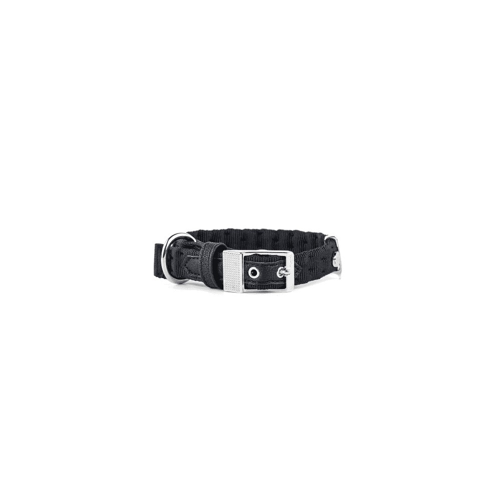 Milano Halsband Nylon für Hunde in schwarz