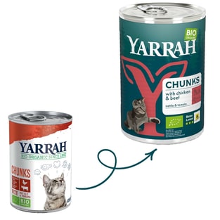 Bio Chunks mit Huhn und Rind für Katzen - Dose