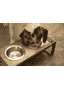 Set de gamelles en bois pour chiens Karinto