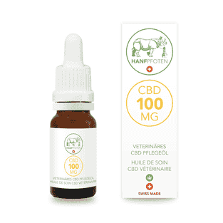 Huile de soin CBD 100mg pour chats et chiens de petite taille 10ml