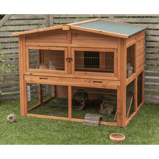 Clapier à lapins Natura XL avec 2 étages