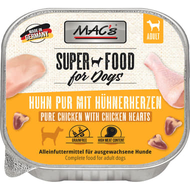 DOG Huhn pur mit Hühnerherzen