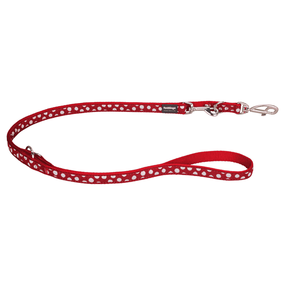 Leashes Design White Spots on Red