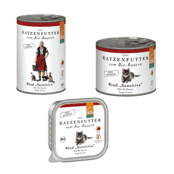Katze Bio-Rind Sensitive Pâté - neue Rezeptur