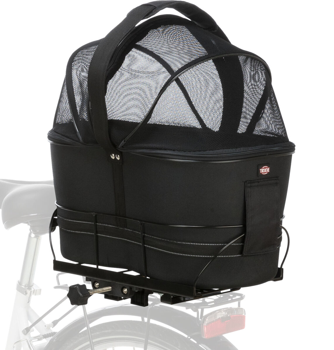 Bicycle basket for luggage carrier