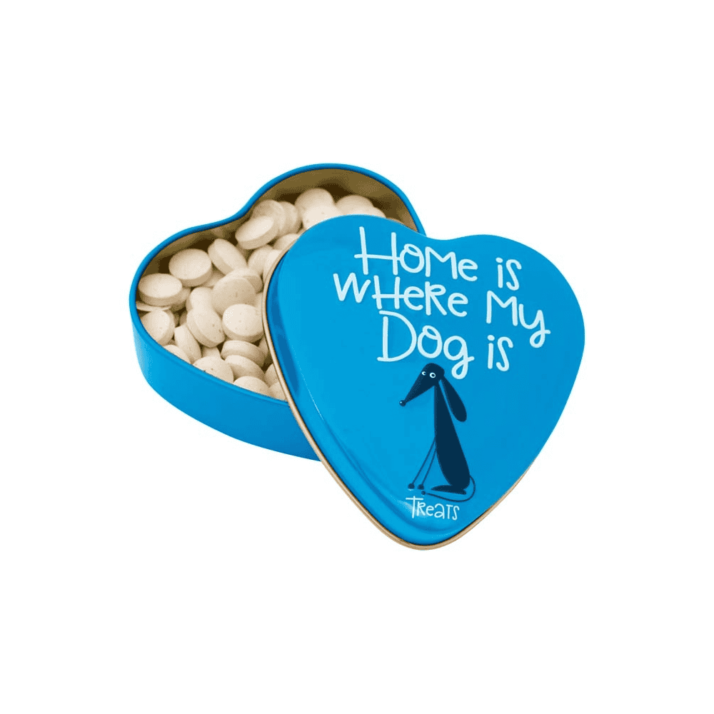 Dog treats in the heart "Home is where my dog is"