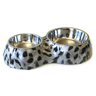 Melamin Hunde- & Katzendoppelnapf, Leopardmotiv