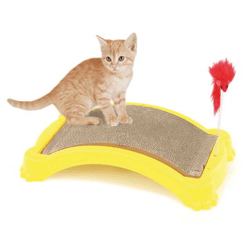 Scratching bow with mouse &amp; catnip