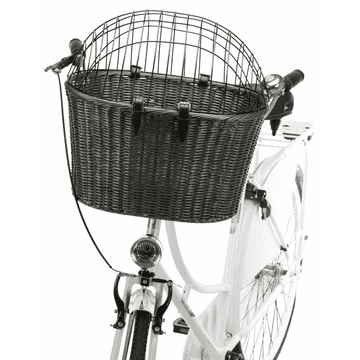 Front bike basket with grille