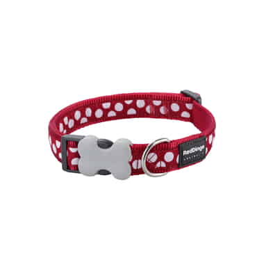 Halsband Design White Spots on Red