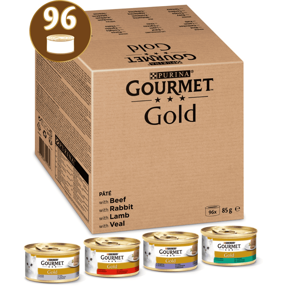 Gold Feine Pastete Fleisch 96 x 85g - Mega-Jumbo Pack