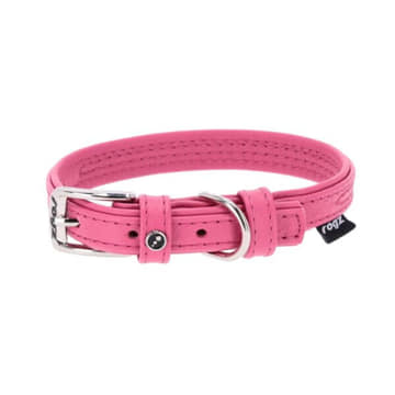 Leather collar pink