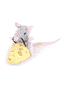 Souris de course en peluche sur fromage