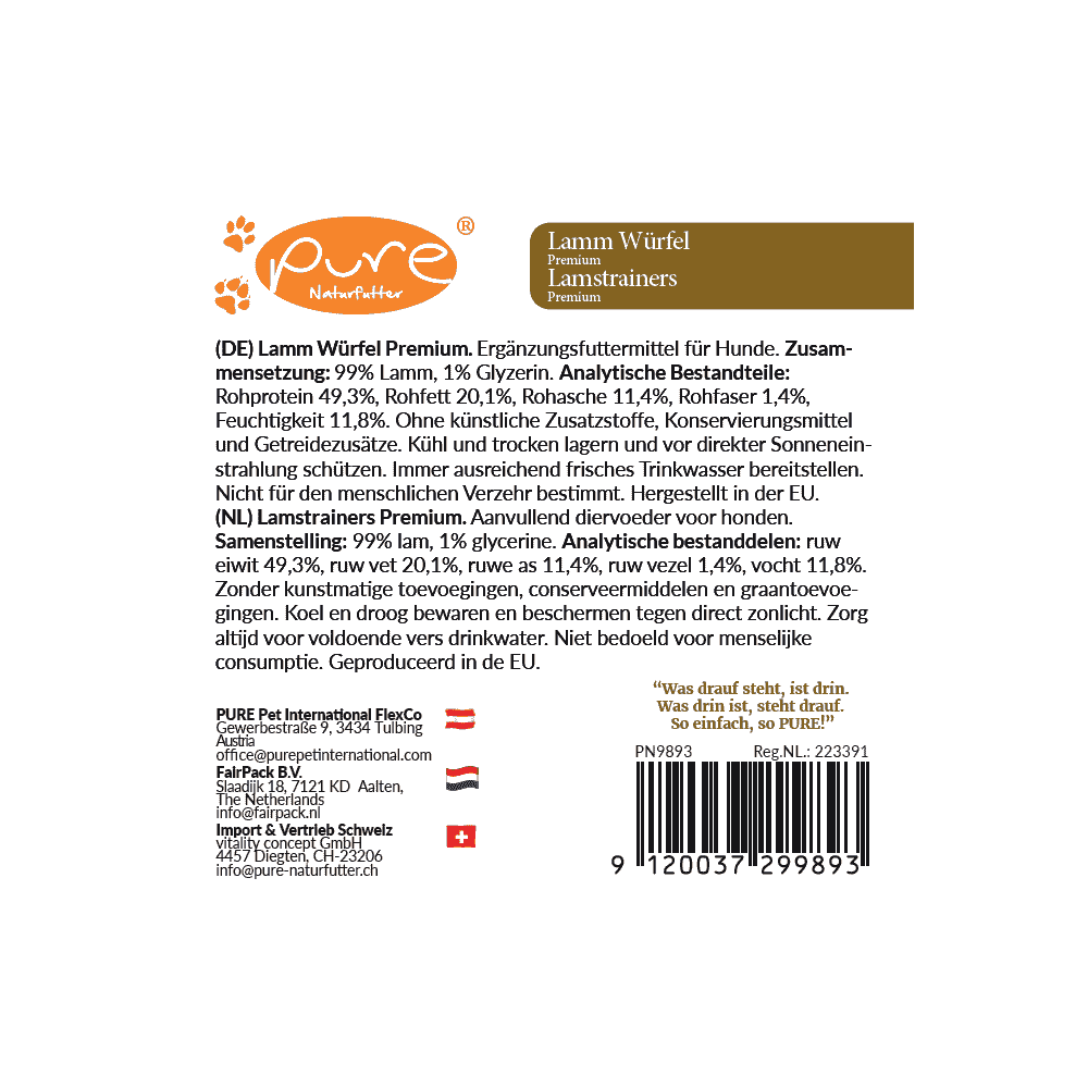Premium lamb cubes