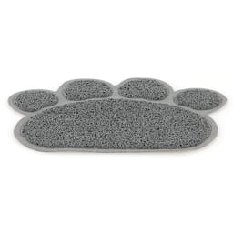Katzentoilettenvorlage Pfötchen grau