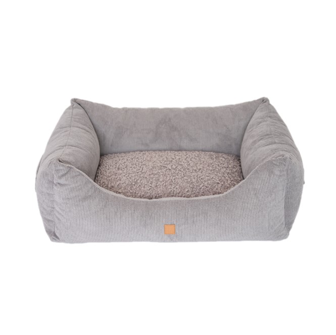 Hundebett Kingston Cord Double Face grau