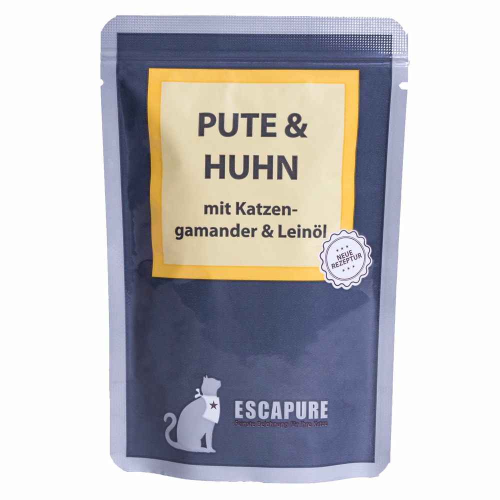 Dinde & poulet avec germandrée des chats