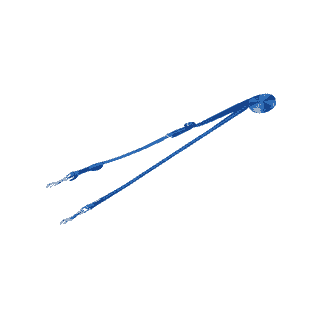 Doppelführleine Control blau