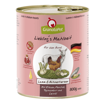 Liebling's Mahlzeit pour chiens - Agneau & Cœurs de poulet