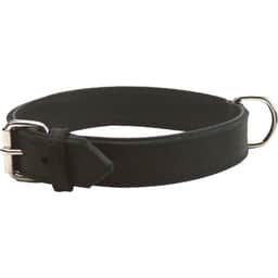 Collier en cuir souple, noir