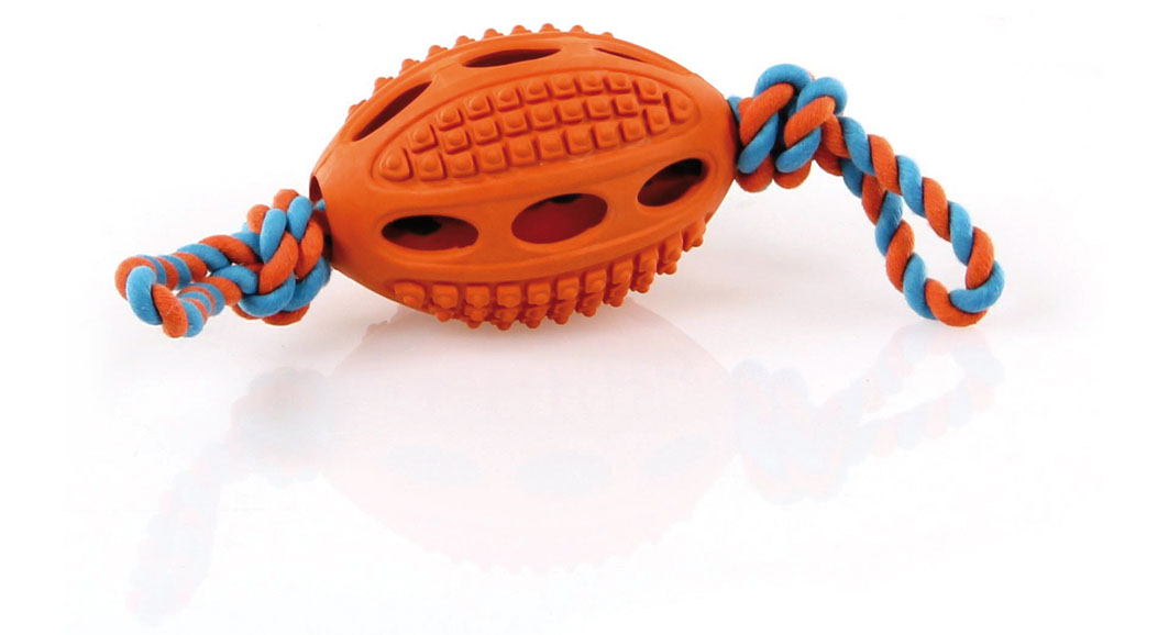 Go Dog Footballs with rope NON TOXIC-Line
