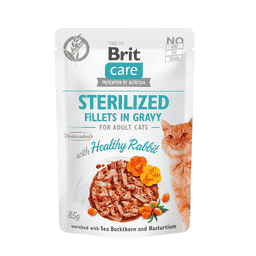 Care Cat - Sterilised- Fillets in Gravy with Healthy Rabbit