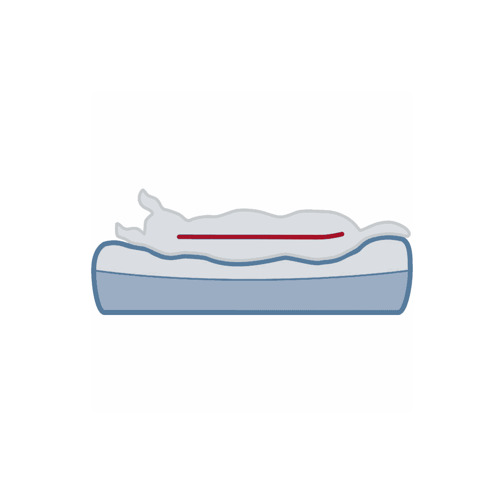 Vital Bett Lino eckig, beige