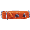Collier Edelweiss en cuir souple, orange