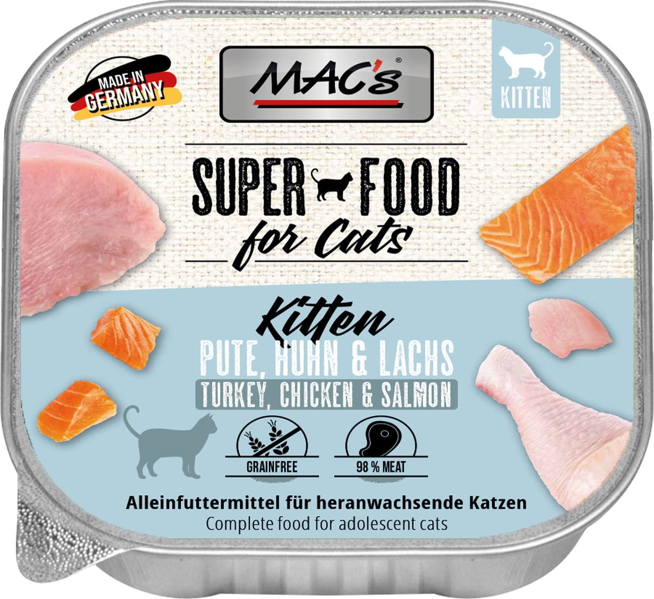CAT Kitten Pute, Huhn & Lachs - Schale