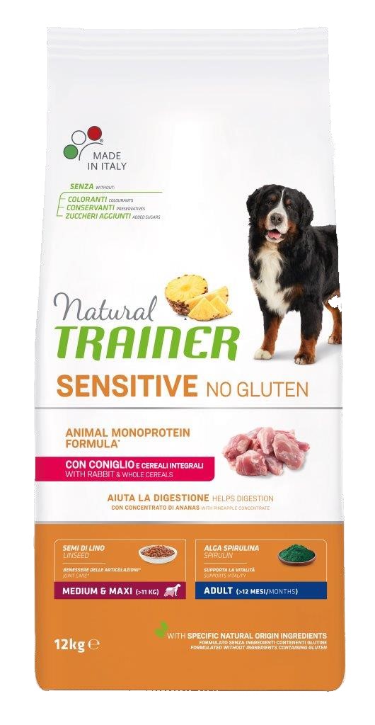 Sensitive No Gluten Medium&Maxi Adult mit Kaninchen und Vollkorngetreide