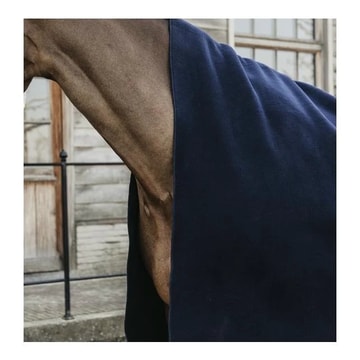 Square Heavy fleece blanket - navy