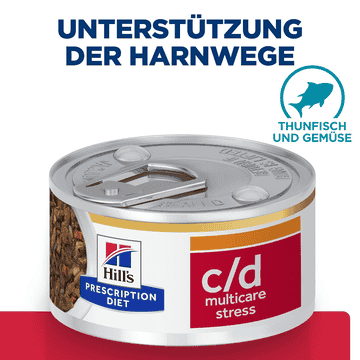 Feline c/d Multicare Stress Urinary Care Ragout Stew flavoured with tuna and added vegetables - Dose