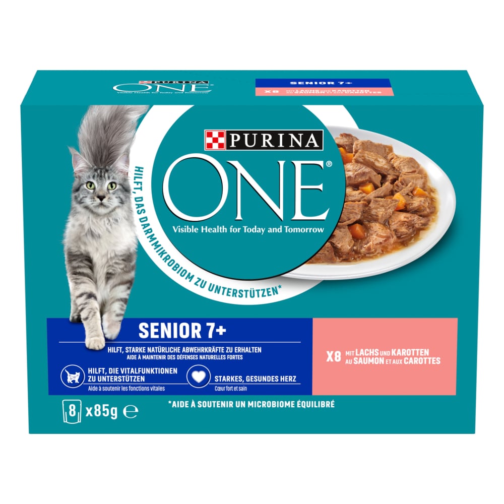Senior with salmon and carrots - fresh pouches