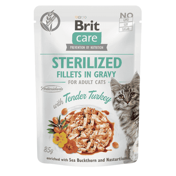 Care Cat - Sterilized - Fillets in Gravy with Turkey