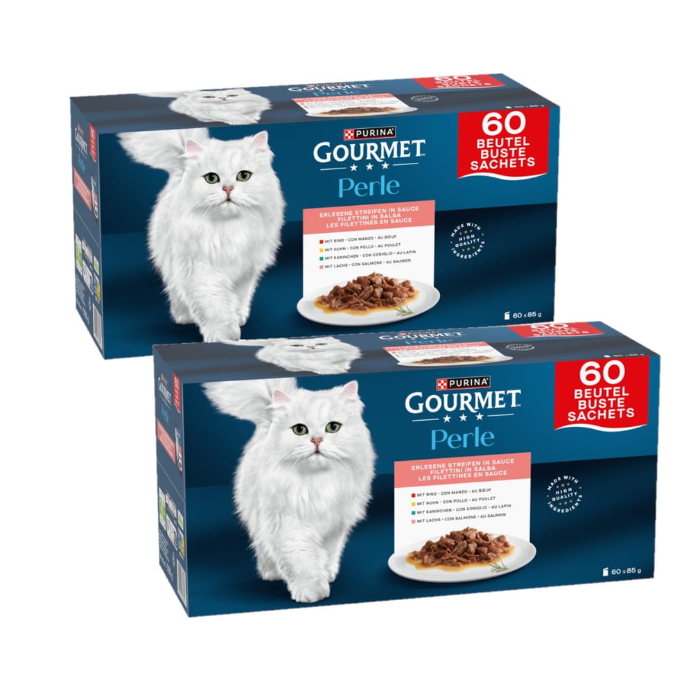 Sparpaket Perle Erlesene Streifen in Sauce Mega-Pack 2x60x85g