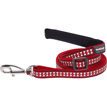 Leashes Reflective Bones Red