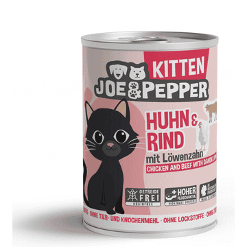 Cat Kitten Huhn & Rind mit Löwenzahn